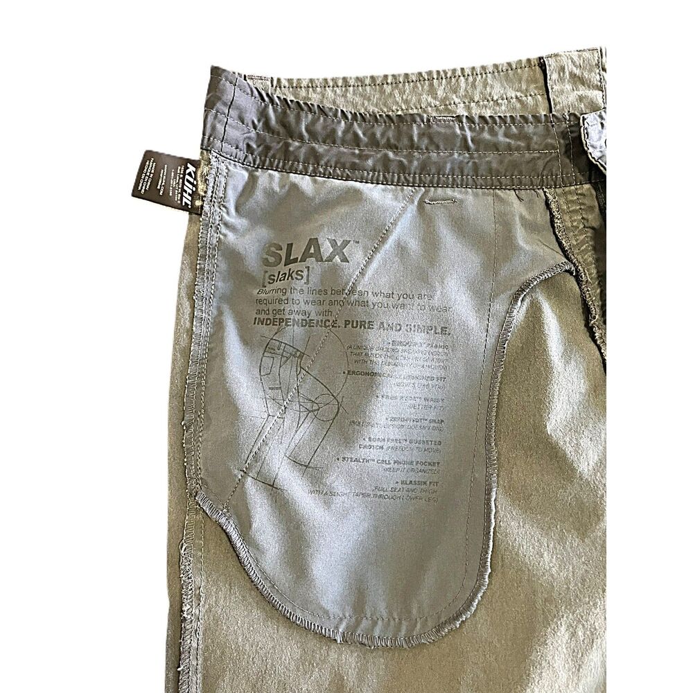 Kuhl Slax Pants Mens 40x30 Grey Outdoor Hiking Casual Chino Lightweight Stretch